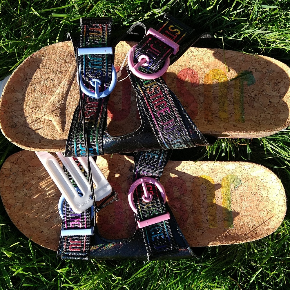 4,5,6 Sizes Justice Sandals Slip In Several Styles Available
